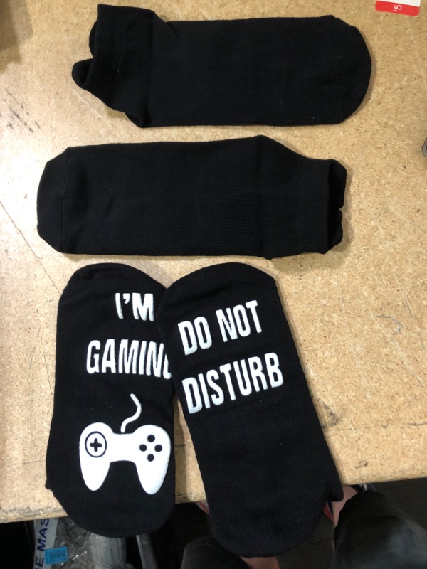 Photo 2 of 2 PAIRS OF Do Not Disturb I'm Gaming Socks, Gifts for Teenage Boys, Gaming Socks Novelty Birthday Gifts Ideas for Teen Boys Mens Sons