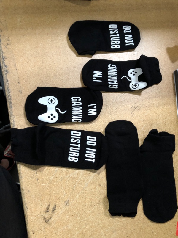 Photo 2 of 3 PAIRS OF Do Not Disturb I'm Gaming Socks, Gifts for Teenage Boys, Gaming Socks Novelty Birthday Gifts Ideas for Teen Boys Mens Sons