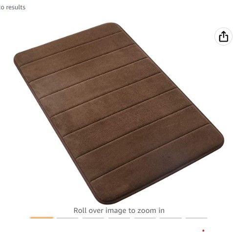 Photo 1 of 2 PACK-   EGYPHY Memory Foam Bathroom Rug, 17"X24" Non-Slip Bath Mat, Soft Absorbent Bathroom Carpet, Machine Washable Large Thick Bath Runner for Tub Shower Bath Room Toilet Floors Kitchen-Coffee