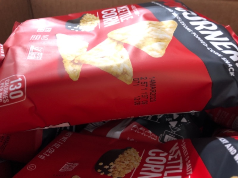 Photo 3 of BB Date: 14Mar 23 PopCorners Popped Gluten Free Corn Snacks, Kettle Corn, 1 oz Bags, 20 Count