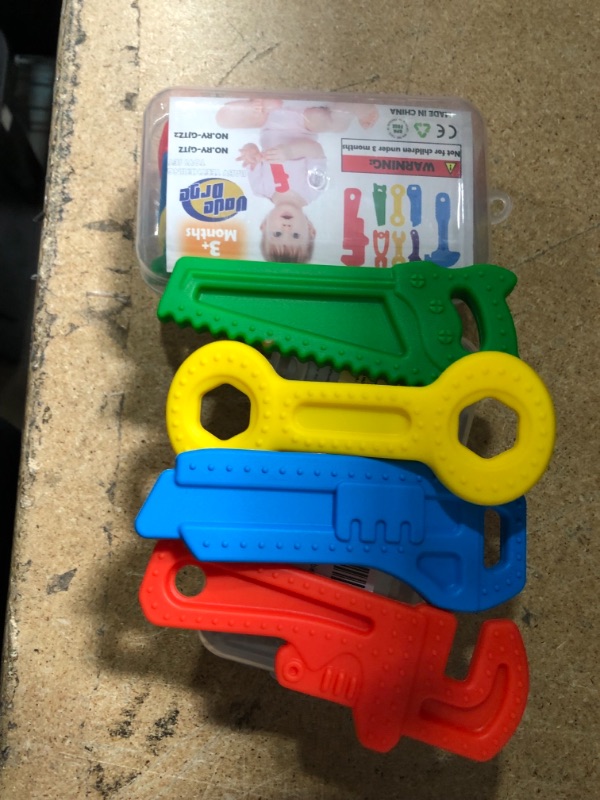 Photo 1 of 2 Pack Baby Teething Toys for Babies 3-6 Months, Baby Toys 3-6 Months, Silicone Teething Toys for Babies 6-12 Months, 4 PCS Baby Teethers for Babies 3-6 Months, Baby Chew Toy, Soothe Sore Gums for Infants
