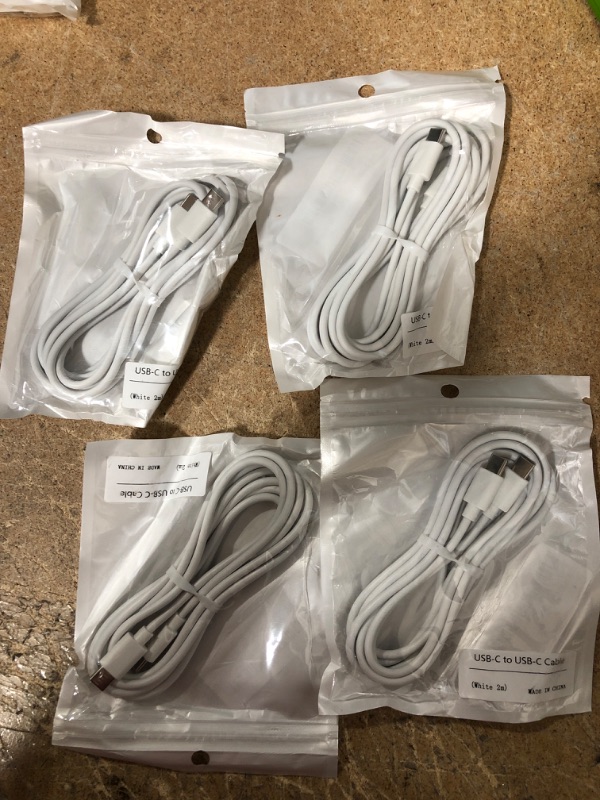 Photo 2 of 4- Pack 6ft USB C to USB C Charging Cable for New iPad Pro 12.9/11, Air 4/5, Mini 6, Type C Cord for MacBook Pro, Air 13 in, Samsung, Pixel, LG, All PD USB C Charger
