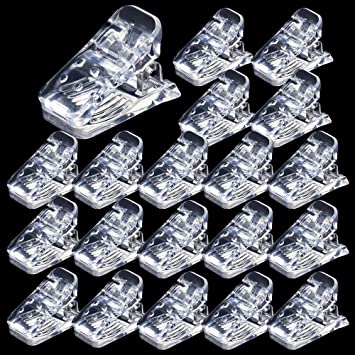 Photo 1 of 20 PCS Nail Tips Clip with Thread and Convex Design for Quick Building Extension UV LED Builder Clamps Finger DIY Manicure Nail Art Tool
