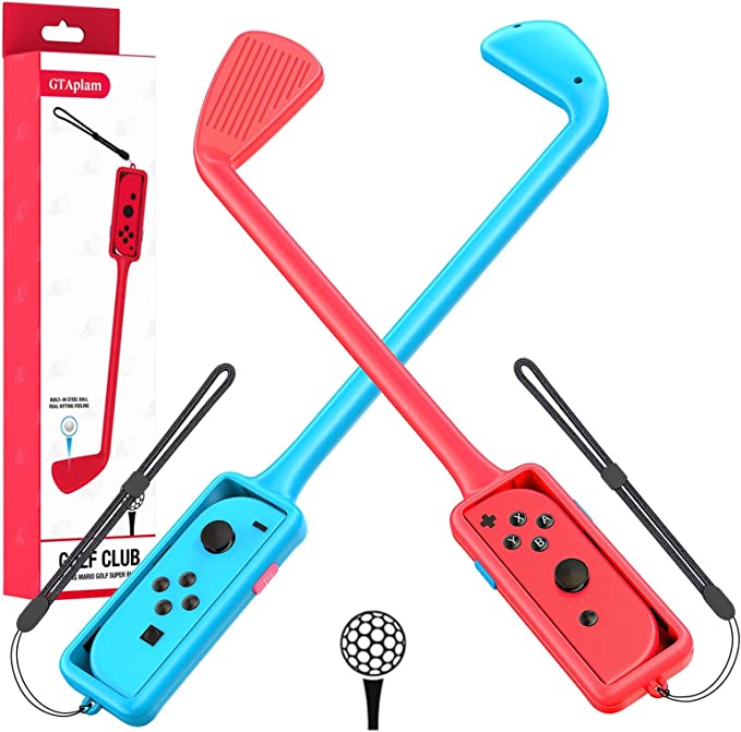 Photo 1 of Golf Club For Mario Golf Super Rush Hand Grip Nintendo Switch Joy Con
