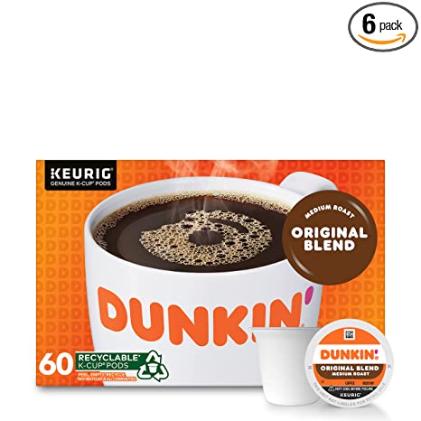 Photo 1 of **EXPIRES MAY10/2023** Dunkin' Original Blend Medium Roast Coffee, 60 Keurig K-Cup Pods
