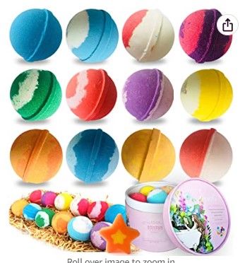 Photo 1 of Bath Bombs for Women, Fizzing Bath Bombs, Bath Bomb Gift Set (12 x 86g), Bath Bomb, Bath Bombs for Women Gifts, Bubble Bath Sets for Women, Bath Gift Set, Beauty Gifts Sets for Women, Kids Bath Bombs
