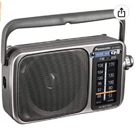 Photo 1 of Panasonic Rf-2400D Am/FM Radio, Silver/Grey
