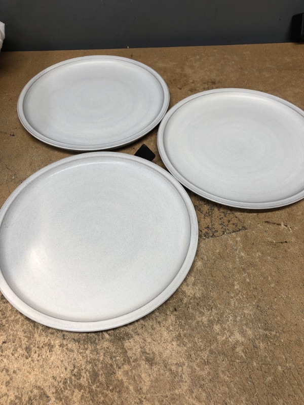 Photo 2 of (X3) Modern Rim Stoneware Dinner Plate - Hearth & Hand with Magnolia