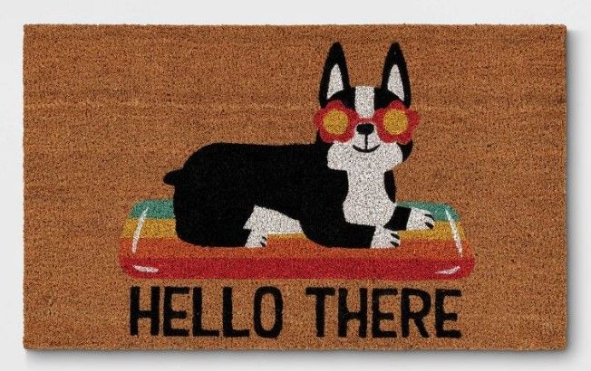 Photo 1 of (X4) 1'6"x2'6" Hello Summer Dog Doormat Natural - Sun Squad