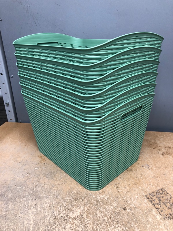 Photo 2 of (X6) Wave XL Curved Storage Bin Crisp Green - Room Essentials