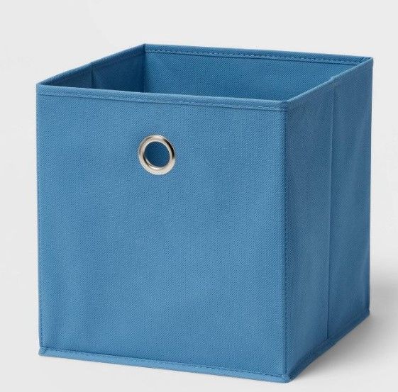 Photo 1 of (X3) 11" Fabric Cube Storage Bin - Room Essentials