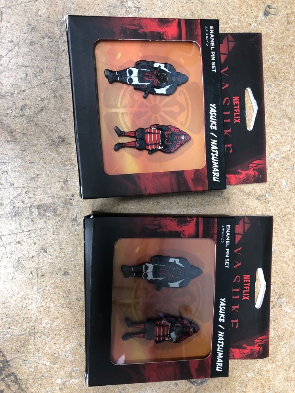 Photo 2 of (X2) Super7 Netflix Anime: Yasuke Enamel Pins 2pk - Yasuke & Natsumaru