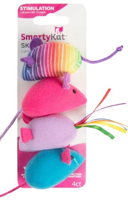 Photo 1 of (X7) SmartyKat Pride Skitter Critters Mice Cat Toy - 4pk