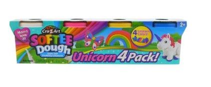 Photo 1 of (X4) Cra-Z-Art Softee Dough Unicorn 4pk
