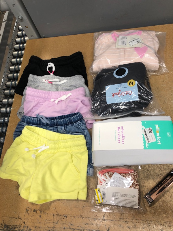 Photo 1 of ***Size: 4T*** Miscellaneous Bundle **10 Items** eyeliner, 5 shorts, pill cases, low cut socks, and more
