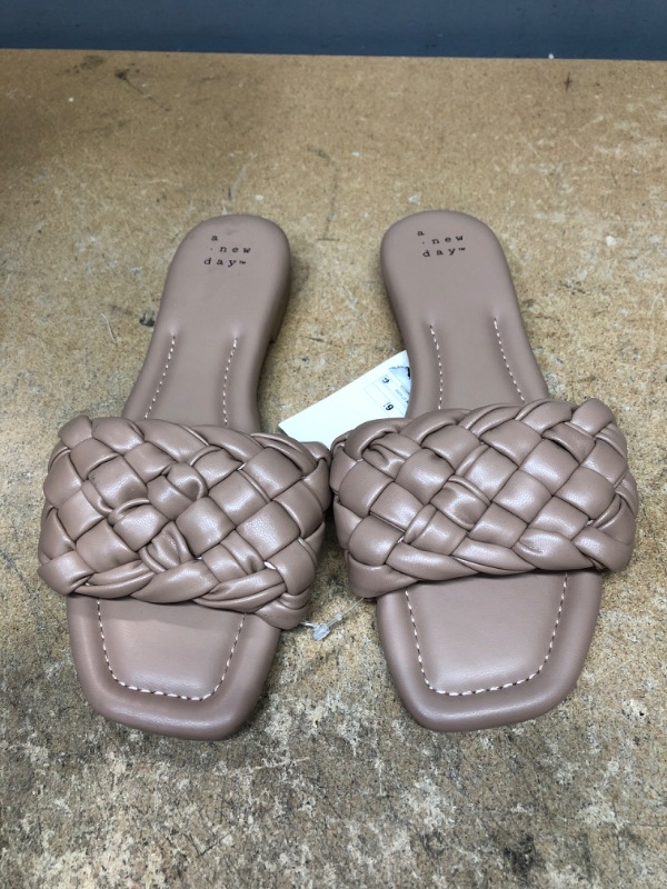 Photo 2 of ***Size: 25*** Women's Carissa Woven Slide Sandals - a New Day Tan 6.5
