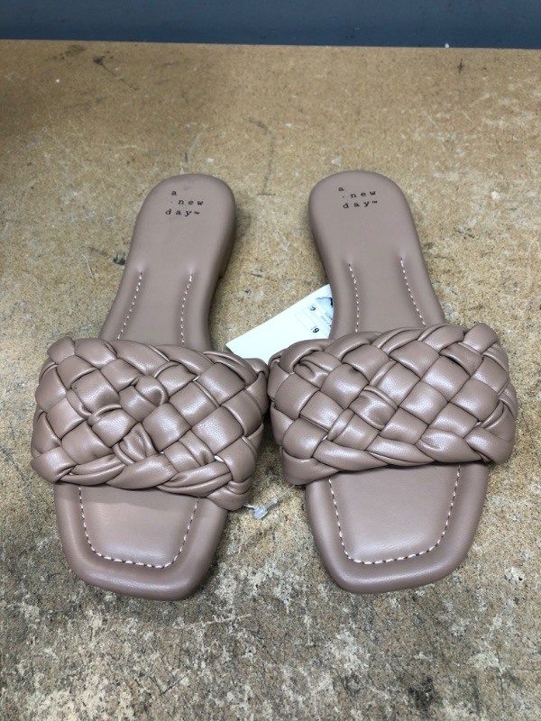 Photo 1 of ***Size: 25*** Women's Carissa Woven Slide Sandals - a New Day Tan 6.5
