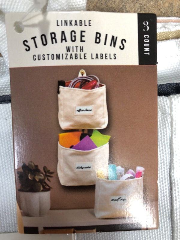 Photo 1 of ***10 Pack*** linkable storage bin with customizable labels (pockets)