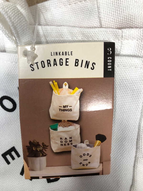 Photo 1 of ***5 Pack*** linkable storage bin with customizable labels (pockets)