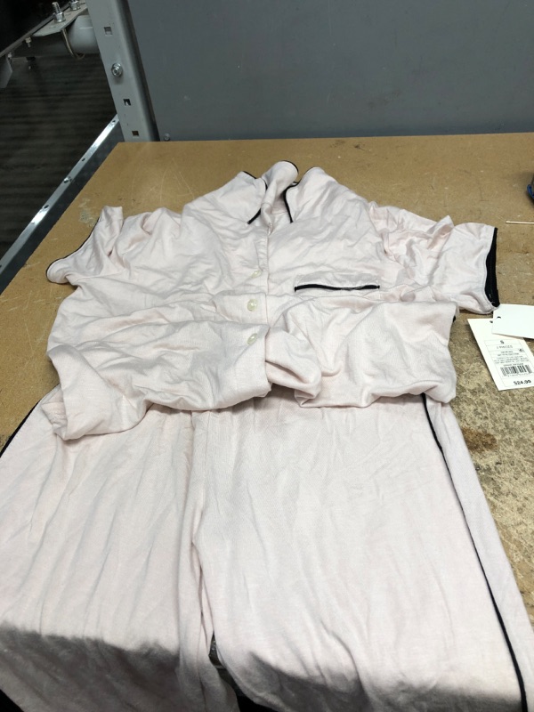 Photo 1 of ***Size: S*** Women' Beautifully Oft Notch Collar Cropped Pajama Et - Tar Above™
