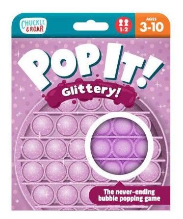 Photo 1 of 2 Chuckle & Roar Pop It! Pink Glittery Fidget Toy

