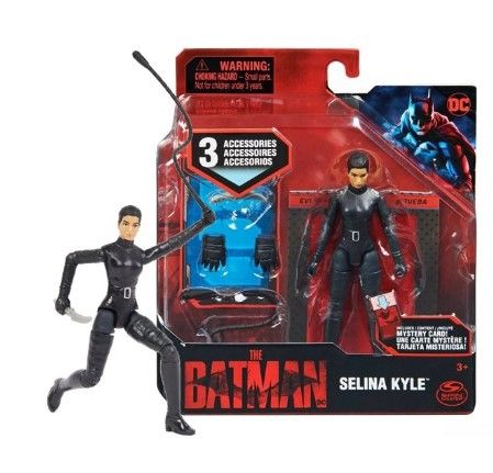 Photo 1 of DC The Batman Movie Selina Kyle 4" Action Figure with 3 Accessories
