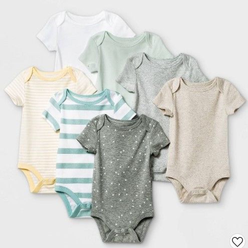 Photo 1 of Baby 7pk Basics Bodysuits - Cloud Island™

