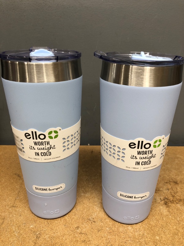 Photo 2 of (X2) Ello 32oz Beacon XL Stainless Steel Tumbler