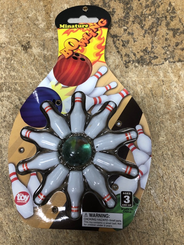 Photo 2 of ArtCreativity Mini Bowling Game, Set of 12, Each Set Includes 10 Miniature Pins and 1 Marble Bowling Ball, Tabletop Bowling Sets for Kids and Adults, Party Favors, Goodie Bag Fillers, and Small Prizes
