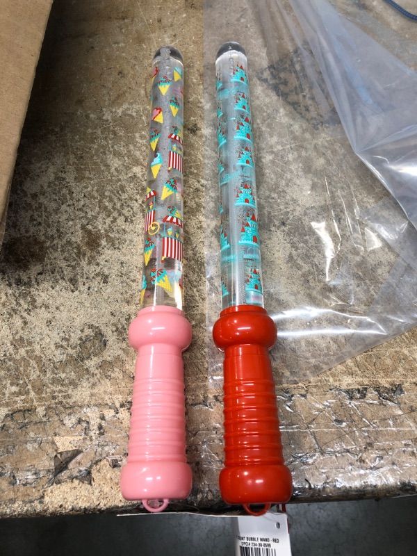 Photo 1 of 12pk bubble wands 6 red 6 pink