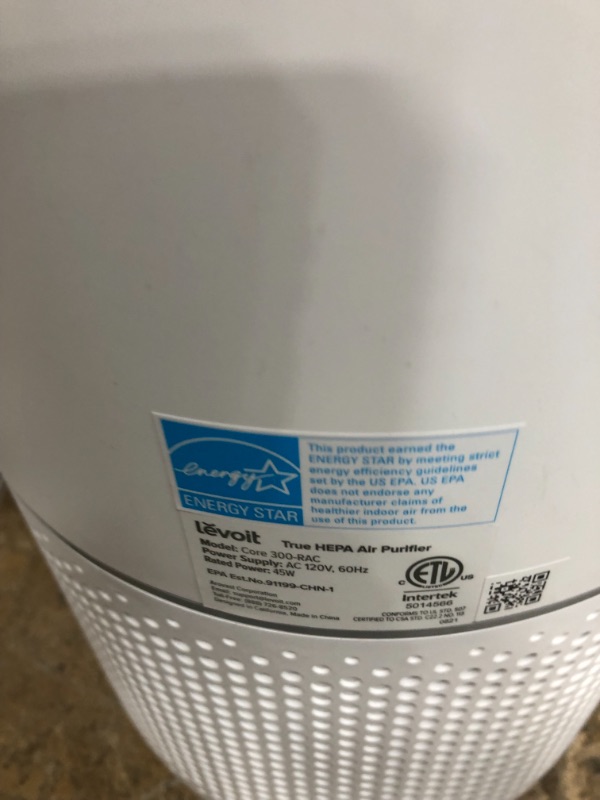 Photo 1 of Levoit Core 300 True HEPA Air Purifier White



