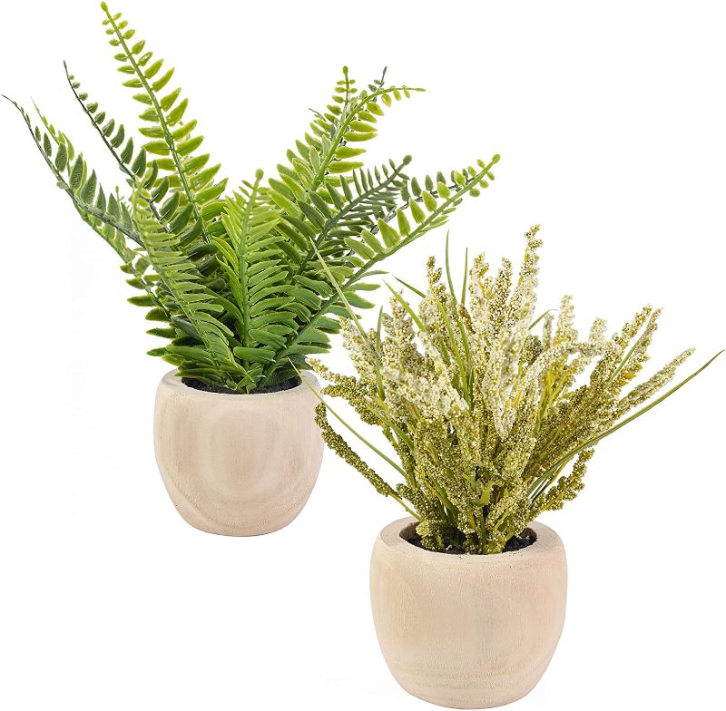 Photo 1 of 2pcs Mine Fake Plants Artificial Potted Faux Plants for Home Office Table Desk Shelf Bedroom Bathroom Decor 8''
