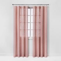 Photo 1 of 1pc Sheer Contrast Edge Window Curtain Panel - Threshold™

