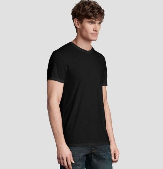 Photo 1 of 2 Packs of Hanes Premium Men's Short Sleeve Black Label Crew-Neck T-Shirt