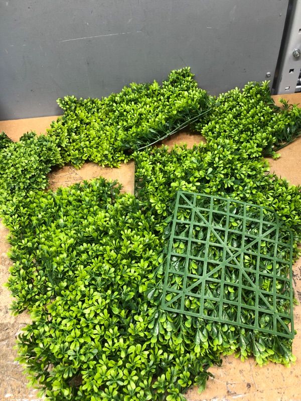 Photo 2 of 10 Pack of Boxwood Green Artificial Flowers & Plant 10"x10" Approx. 