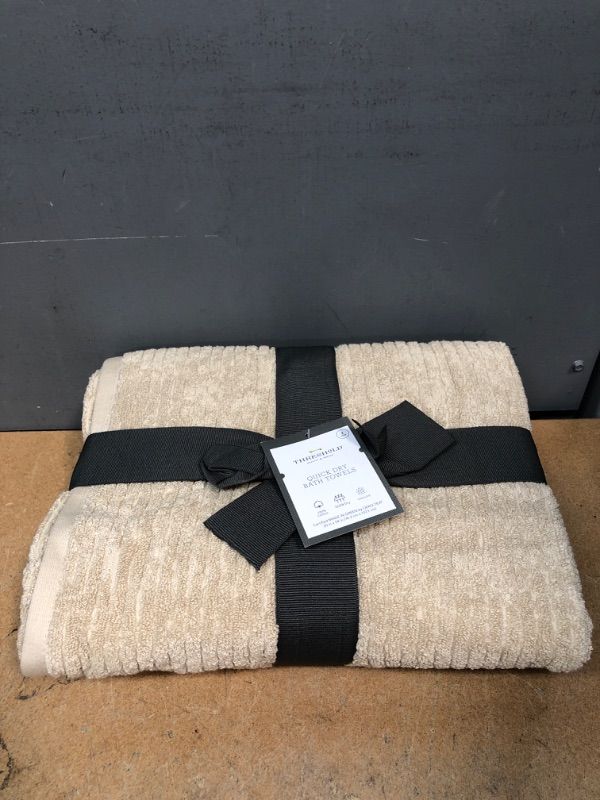 Photo 2 of 2pk Quick Dry Ribbed Bath Towel Set - Threshold™