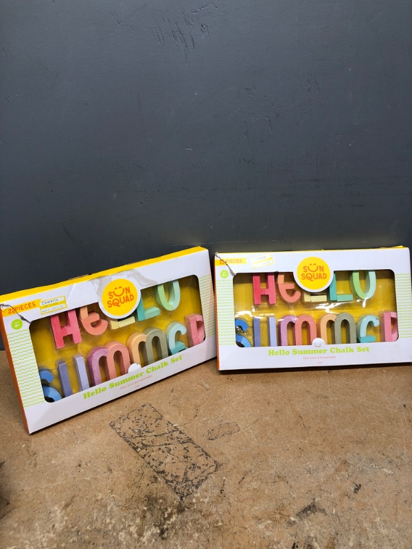 Photo 2 of 2 Packs of 22pc Hello Summer Chalk Set - Sun Squad