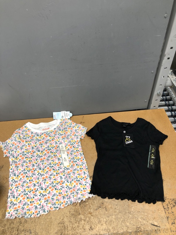 Photo 1 of 2 Sets of Black & Floral Shirts Girls Size M in Kids Group