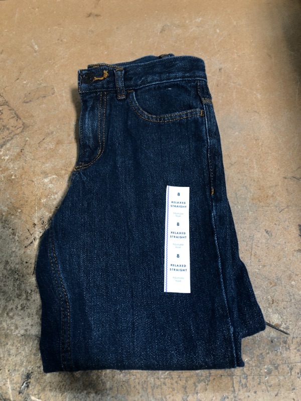 Photo 2 of Boys' Relaxed Straight Fit Jeans - Cat & Jack™ Dark Blue 8