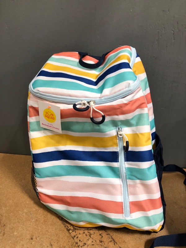 Photo 2 of 7.5qt Backpack Coolers Stripe - Sun Squad