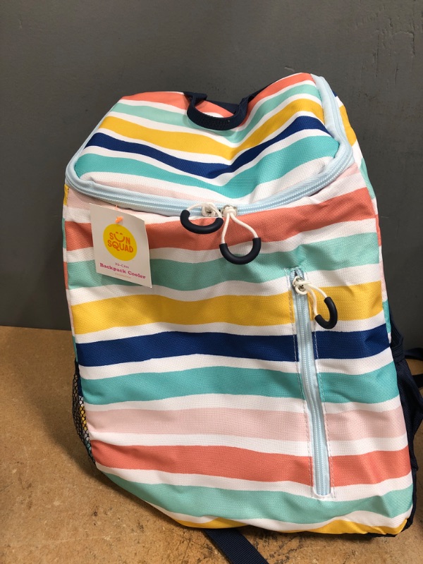 Photo 2 of 7.5qt Backpack Coolers Stripe - Sun Squad