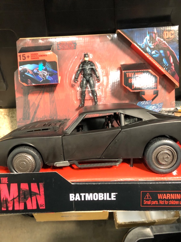 Photo 1 of Batman Batmobile with 4” Batman Figure, Lights and Sounds, The Batman Movie Collectible