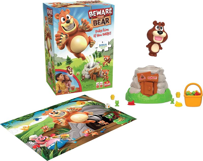 Photo 1 of Beware of The Bear Game - Poke The Bear and Sneak The Goodies Before He Wakes Up - Includes 24-Piece Puzzle by Goliath, Multi Color, 919582
