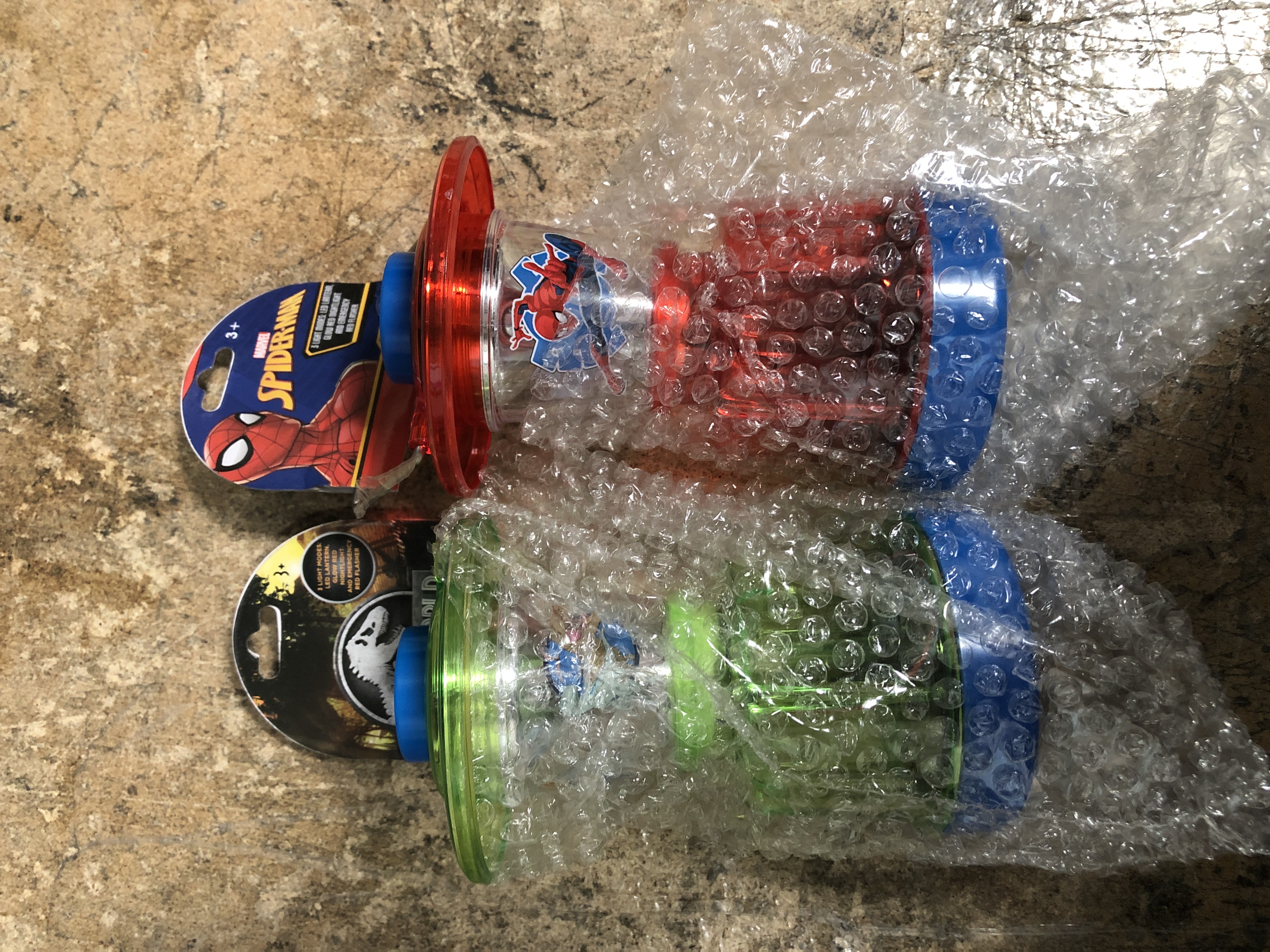 Photo 1 of BUNDLE OF (2 ITEMS ) KIDS LIGHT LANTERN SPIDERMAN -- JURASSIC WORLD 