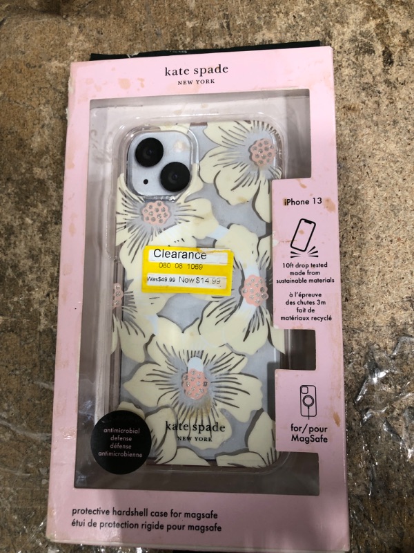 Photo 2 of Kate Spade New York - Protective Hardshell MagSafe Case for iPhone 13 - Hollyhock