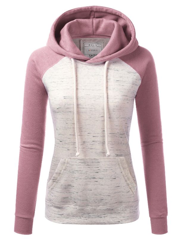 Photo 1 of DOUBLJU Basic Lightweight Pullover Hoodie Sweatshirt for Women lg