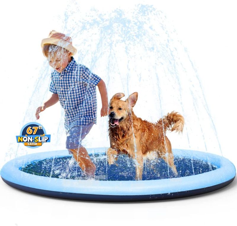 Photo 1 of  Non-Slip Splash Pad for Kids and Dog,