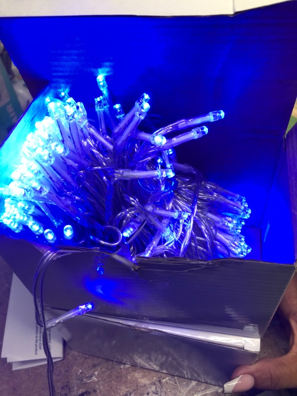 Photo 1 of 2 sets  of 300 blue led lights mini