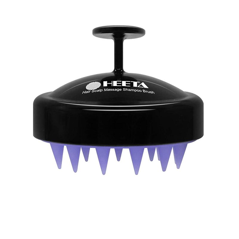 Photo 1 of 2 Hair Shampoo Brush, HEETA Scalp Care Hair Brush with Soft Silicone Scalp Massager (Black)
