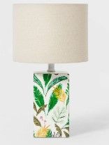 Photo 1 of Pillowfort Leaf Base Lamp with Cylinder Shade Green 